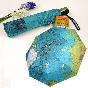 世界地図の柄 ワンタッチ 折りたたみ傘 晴雨兼用: おもしろい商品を 